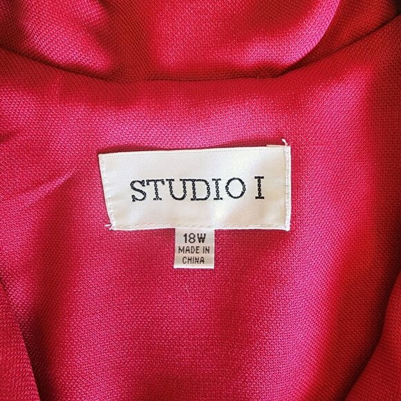Red Blazer Studio I  3/4 Sleeve - Picture 3 of 4